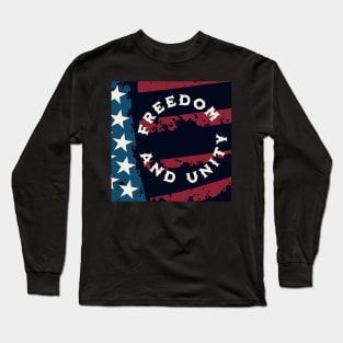 American Flag Freedom & Unity Long Sleeve T-Shirt